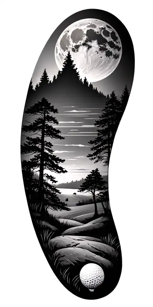 Time Moon Nature Golf Course Family