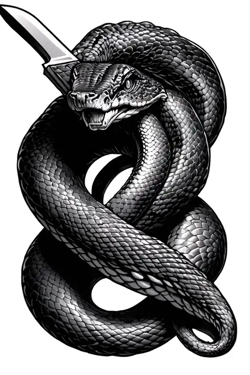 Snake Wrapped Knife