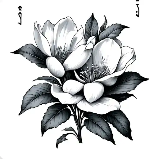 Tarrot Card With Magnolia Flowers