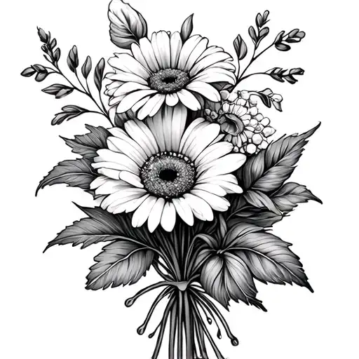 December And April Birth Flower Bouquet