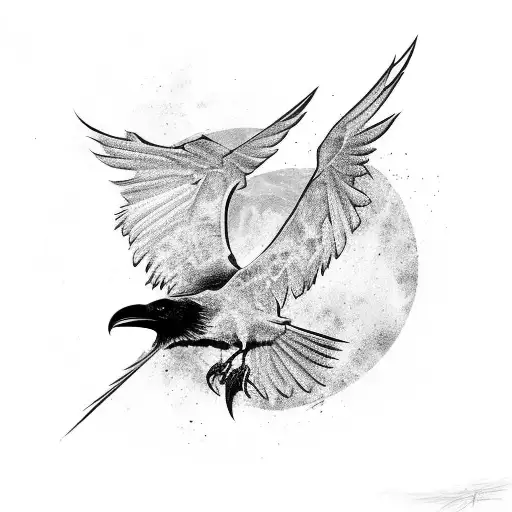 Raven Stone Magic Symbol