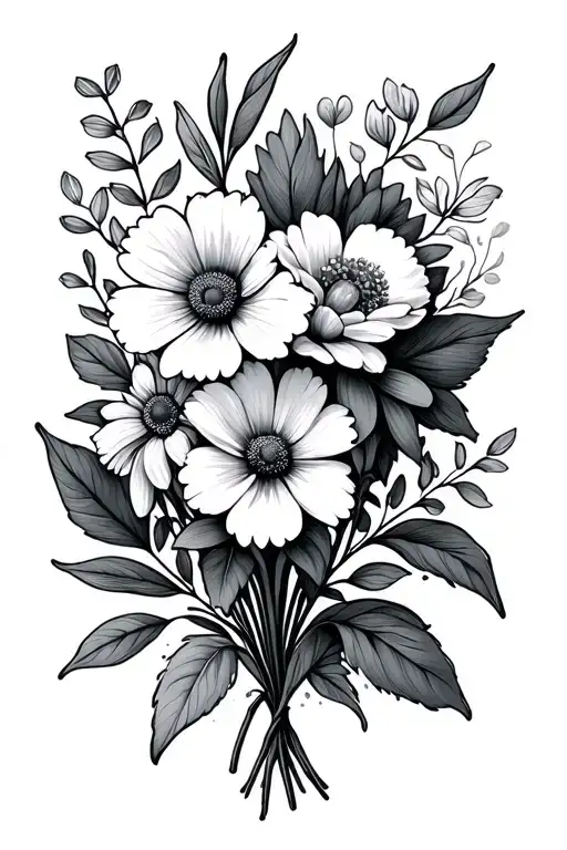 December And April Birth Flower Bouquet