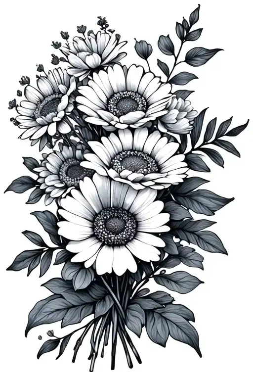 December And April Birth Flower Bouquet Simple