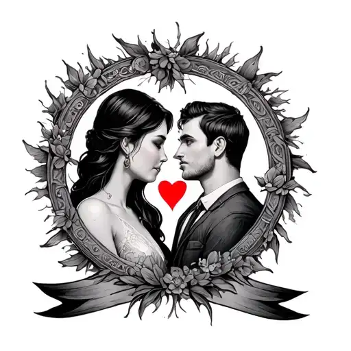 Sharon And Martin In A Circle With A Small Heart In The Middle