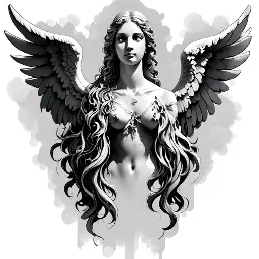 Angel And Wings For Neck