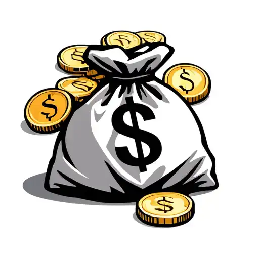 Money Bag With Gold Coins