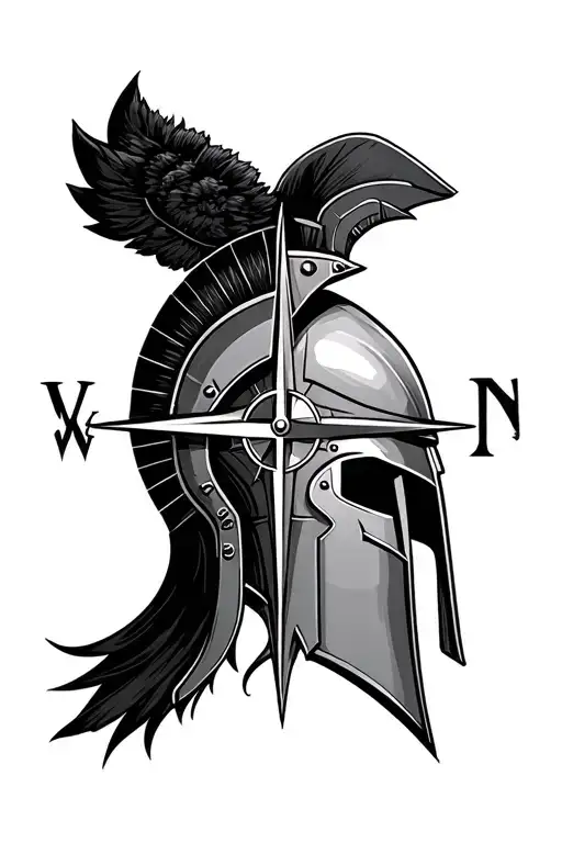 Spartan Helmet Compass