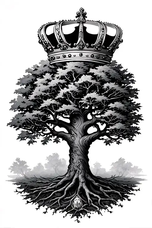 Crown And Family Tree