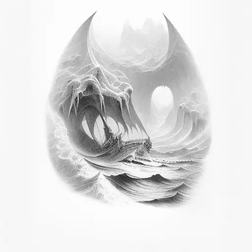 Gateways To Annihiliation Sea Winter Ominous Dark Depressing Storm Gustave Dore Dan Seagrave