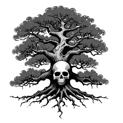 Poison Tree With Skull In The Middle