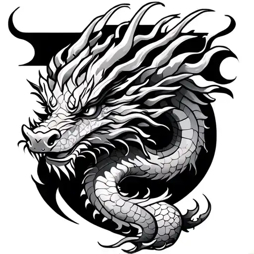 Vibrant Dragon Tattoo Design