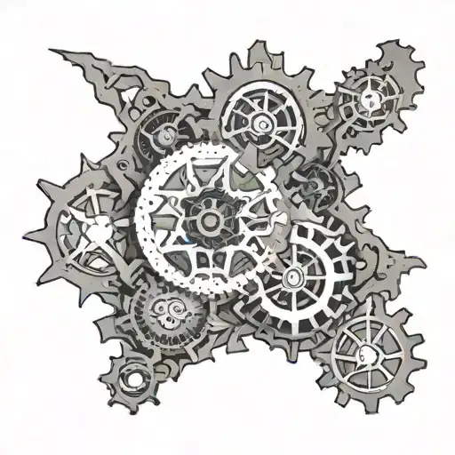 Bike Cog With A Map Of New Zealand Inside