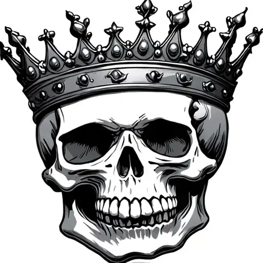 Skull Wearing A Crown