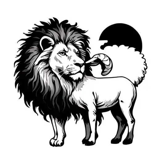 Lion And The Lamb Minimalist