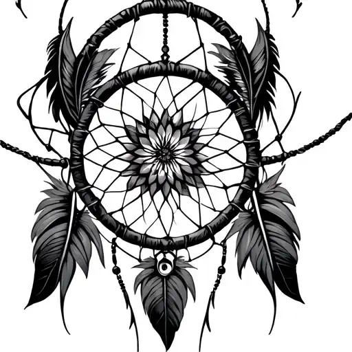 Abstract Dream Catcher Entangled With Lots