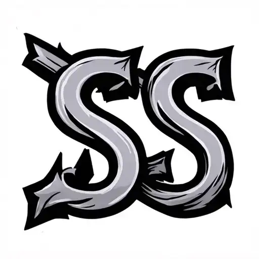 Two S Letters On Straight Big Arrow