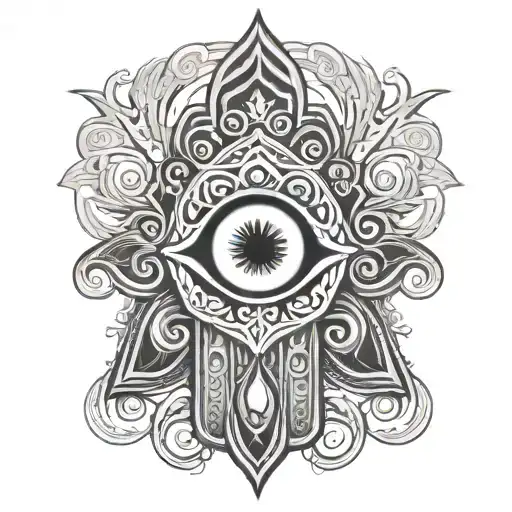 Hamsa Symbol With Evil Eye