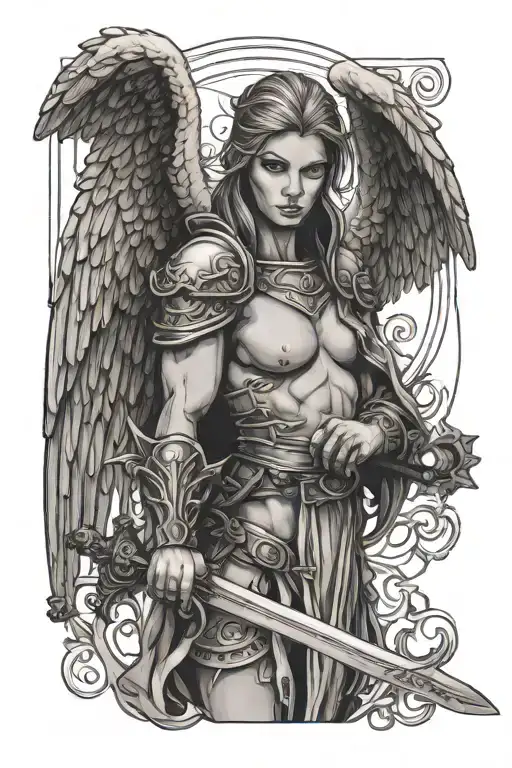 Cybersigilism Angel With Sword