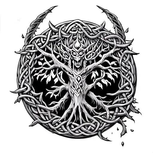 Celtic Tree Of Life Warrior