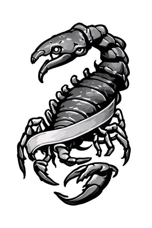 Scorpion With A Banner Wrapped