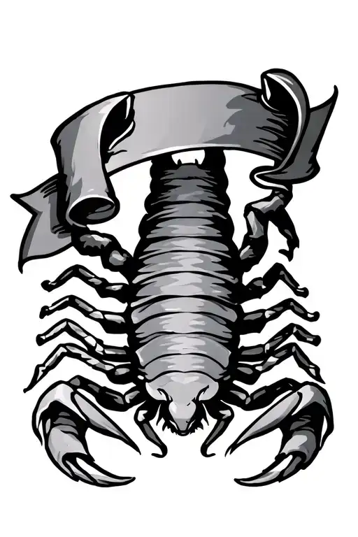 Scorpion With A Banner Wrapped