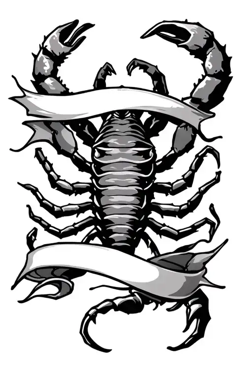 Scorpion With A Banner Wrapped