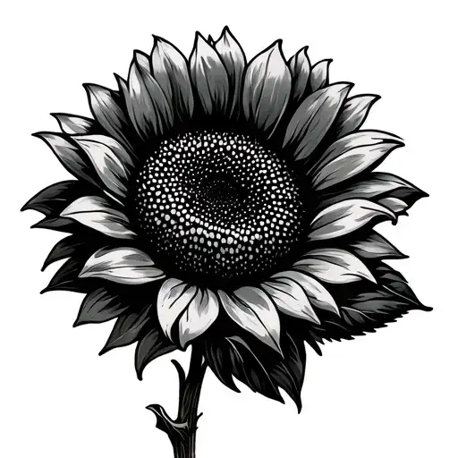 Sunflower With Semicolin Stem Wrapped