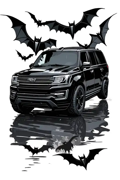Black Suv With Bats
