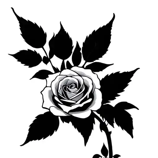 Rose Flower On Hand Connecting To Flowers Wrapped