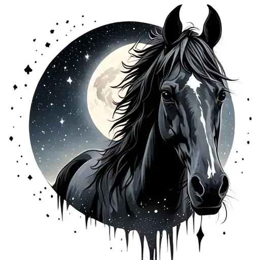 Horse Night Sky