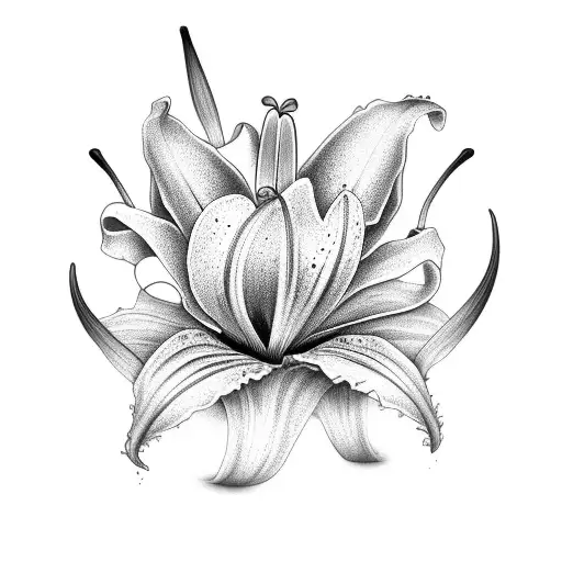 Lily Flower Set On Fire