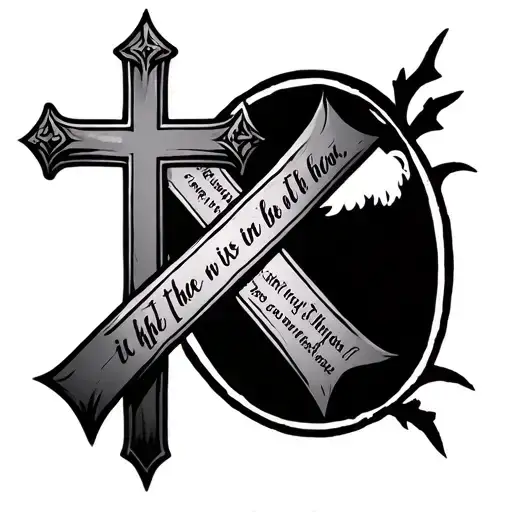 Cross With Scripture For Military Simple