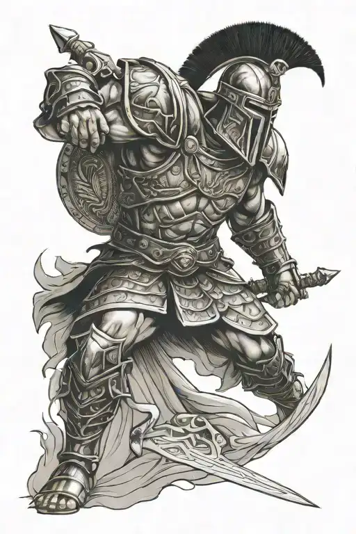 Gladiator Warrior Battling