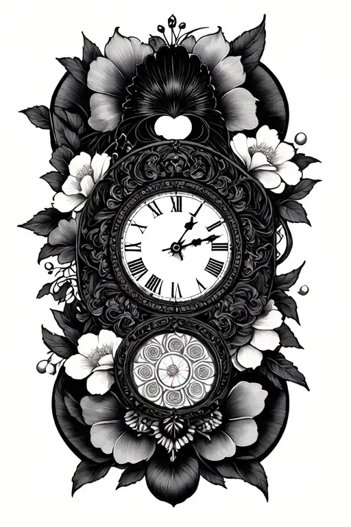 Cherry Fleur De Cherry And Clock Geisha