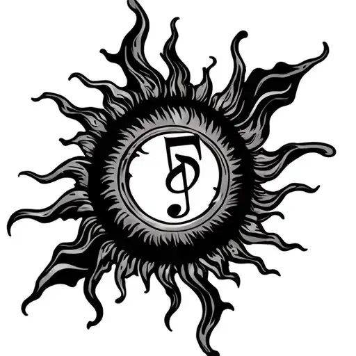 Sun With A Music Note In It