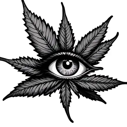 Cannabis Leaf Eyes Surrounded