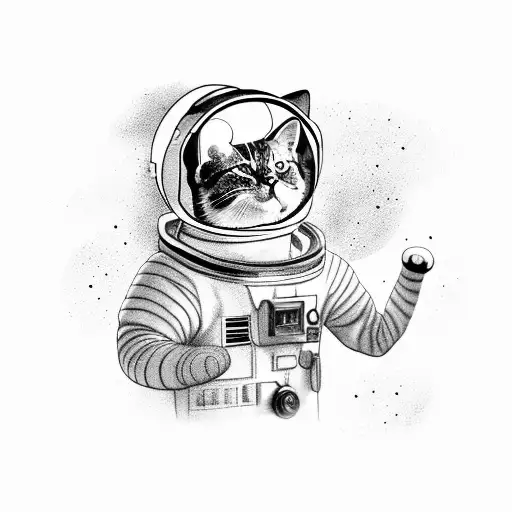 Cat In Space With Astronaut Suit