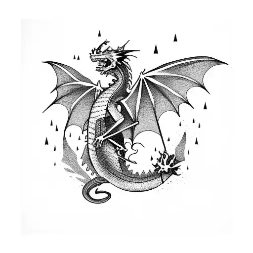 A Dragon Dj Mixing Music In A Vibrant Party Forest