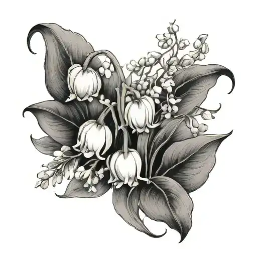 Lily Of The Valley And Marigold Flowers