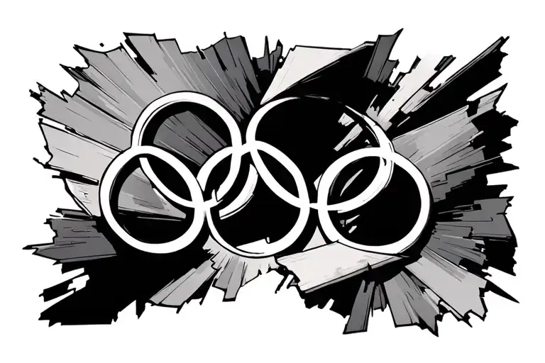 The Olympic Rings Being Broken