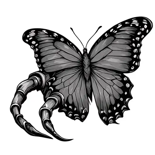 Bear Claw With A Butterfly