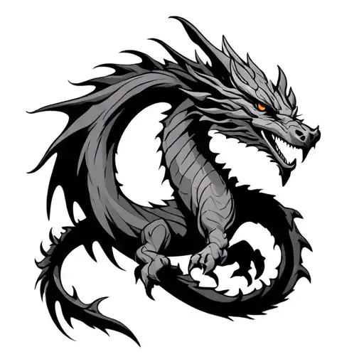 Viking Dragon Intertwined