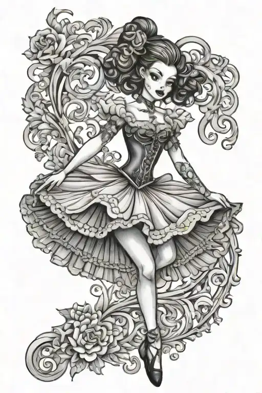 Gothic Ballerina Wind Up Figure