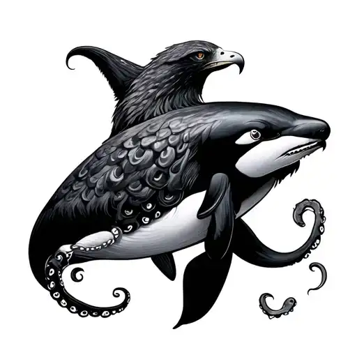 Hawk Wolf Octopus Orca Whale
