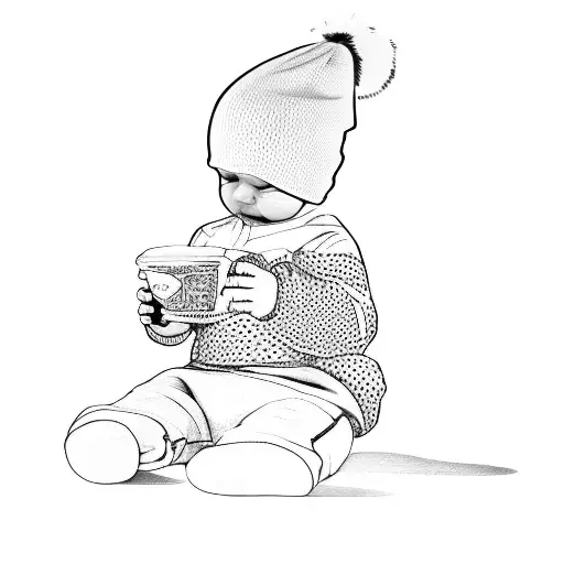 A Baby Wearing A Hat And A Beanie