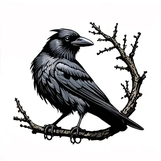 Crow Perched