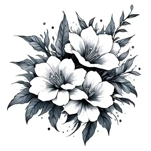 Lili Flowers Surrounded By Ocean