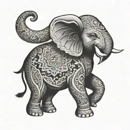 Elephant Mandala Design