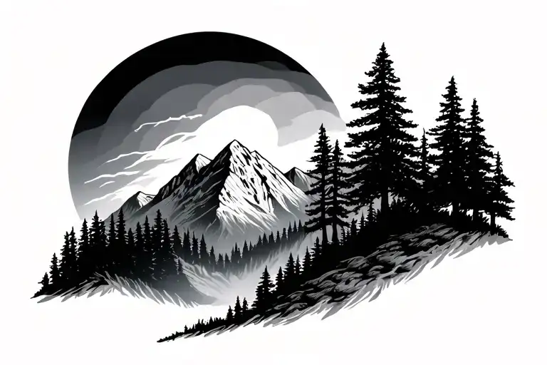 Mountain And Tree Arm Tape