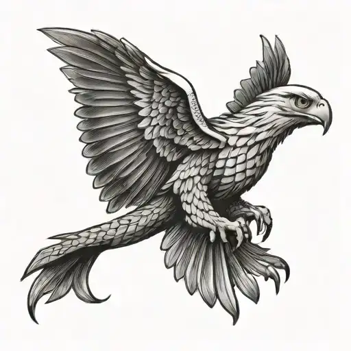 Snake And Eagle Flying